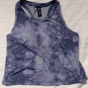 90 Degree By Reflex Blue Tie-Dye Tank Top